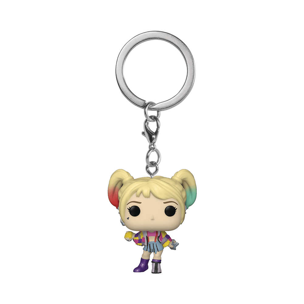 Pocket Pop Birds Of Prey Harley Quinn Caution Figure Keychain (