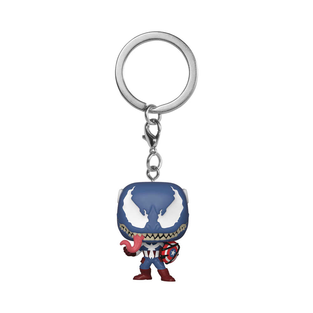 Pocket Pop Marvel Venom Captain America Figure Keychain 