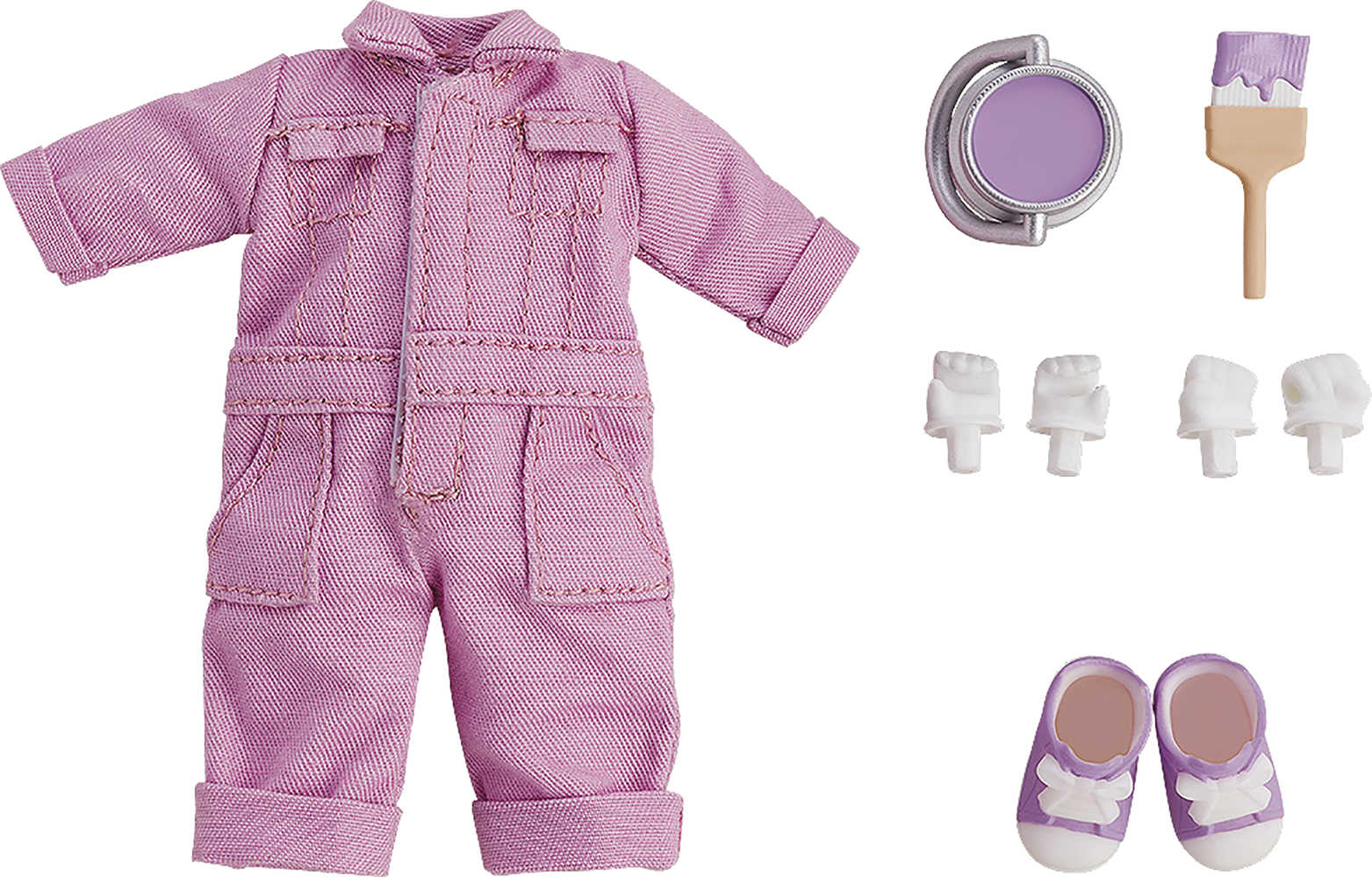 Nendoroid Doll Outfit Set Colorful Overalls Purple Ver 