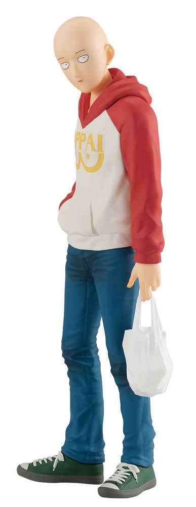 One Punch Man Pop Up Parade Saitama Oppai Hoodie PVC Figure 