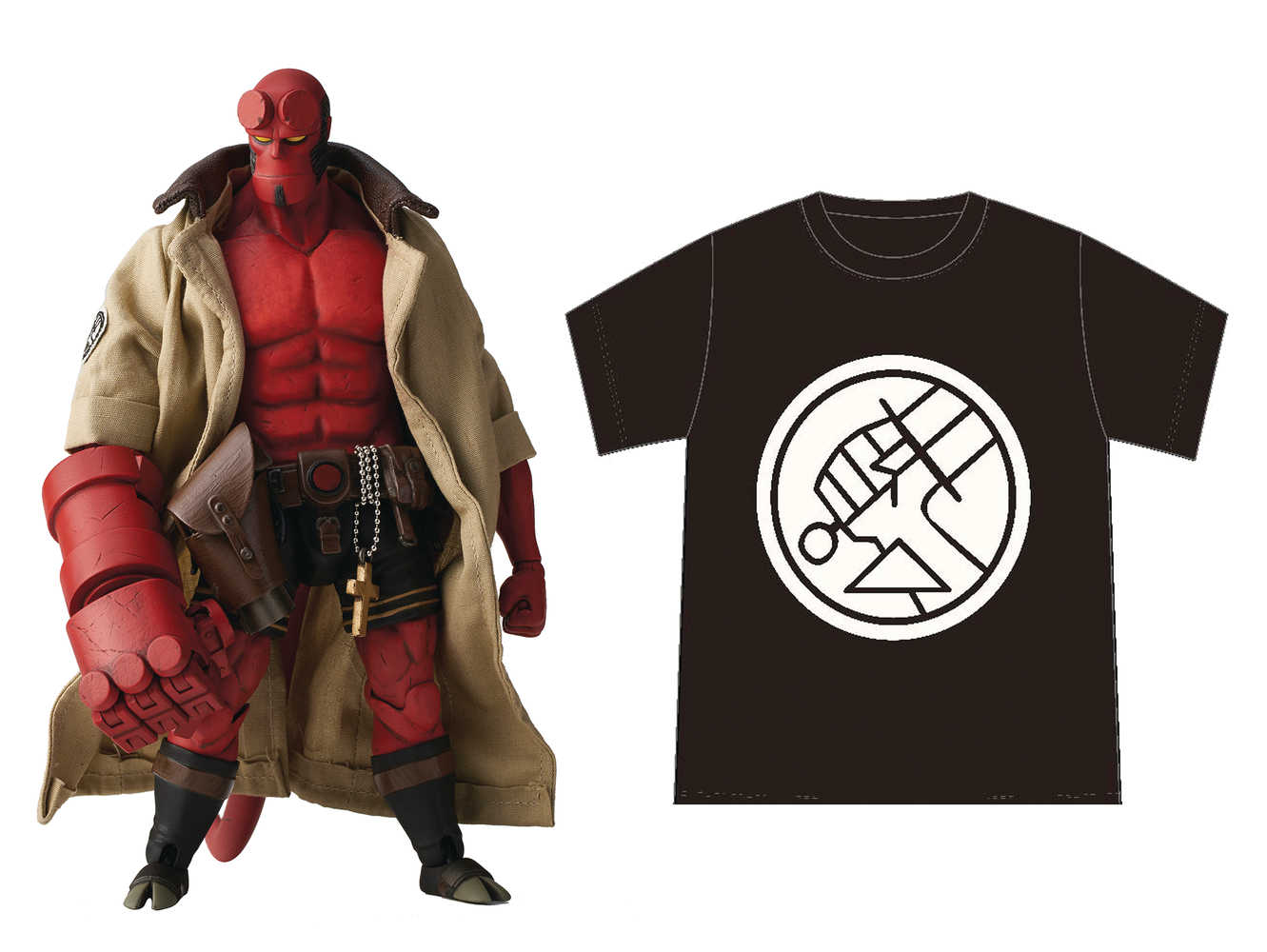 Hellboy BPRD Shirt Version Previews Exclusive 1/12 Scale Action Figure  