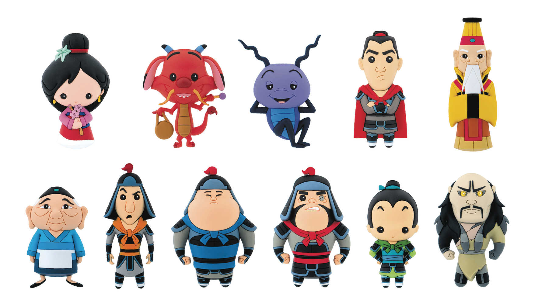 Mulan 3 D Foam Bag Clip 24 Pcs Blind Mystery Box Display 