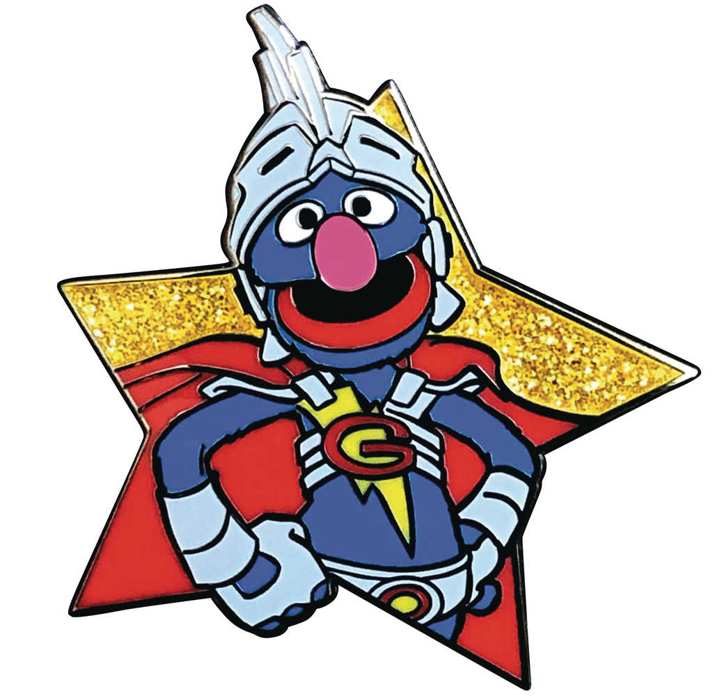 Sesame Street Super Grover Star Series Enamel Pin 