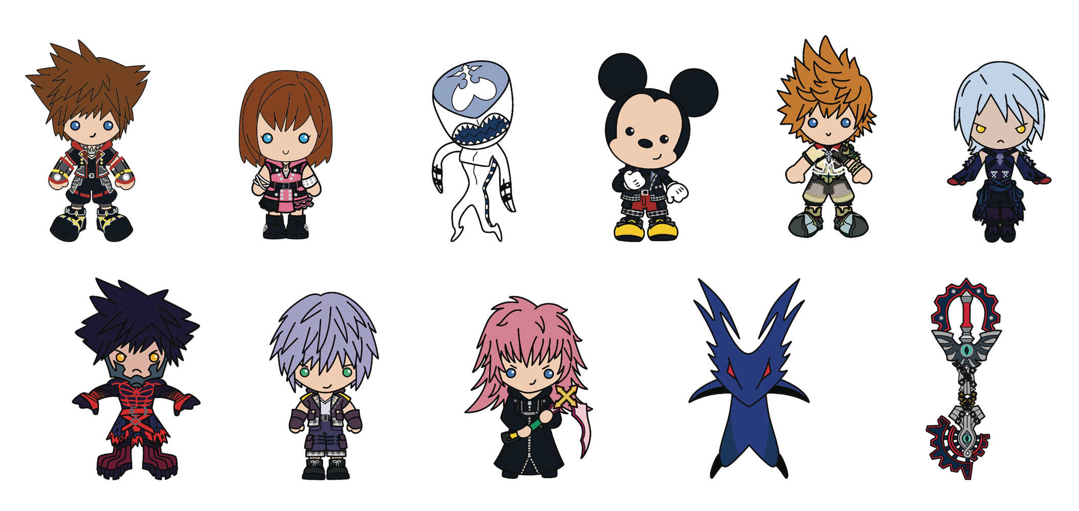 Kingdom Hearts Series4 3 D Foam Bag Clip 24 Pcs Blind Mystery Box Display 