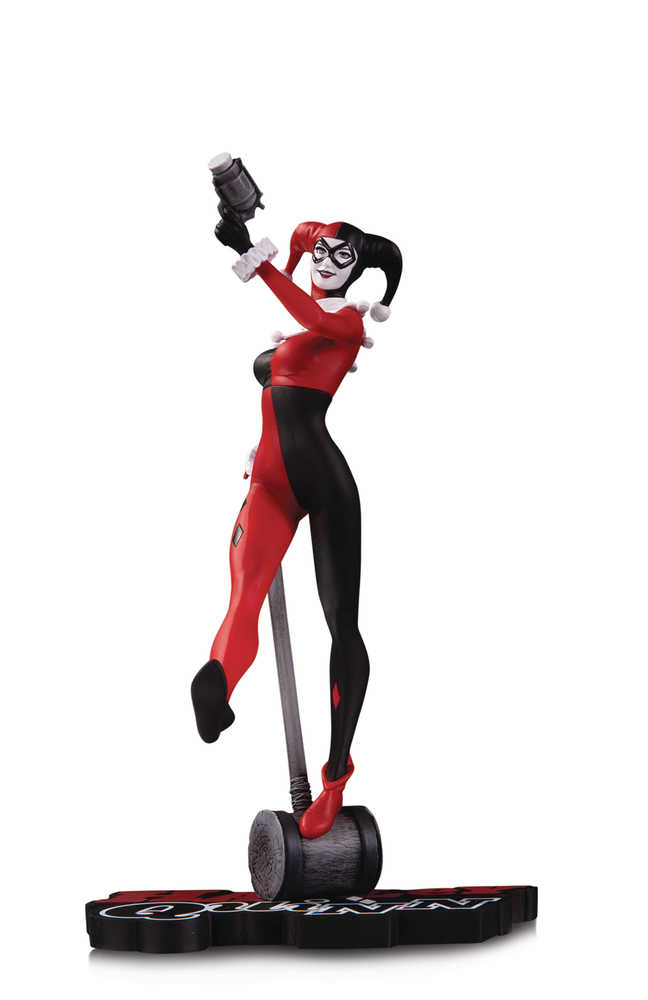 Harley Quinn Red White & Black Statue V2 By Stanley Lau