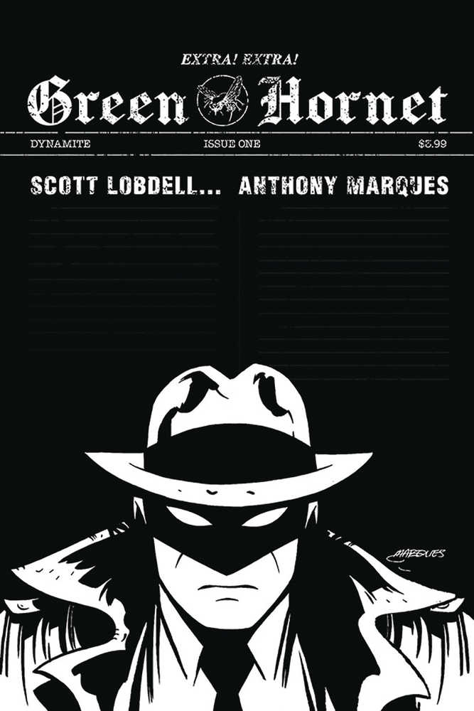 Green Hornet #1 20 Copy Marques Black & White Variant Edition