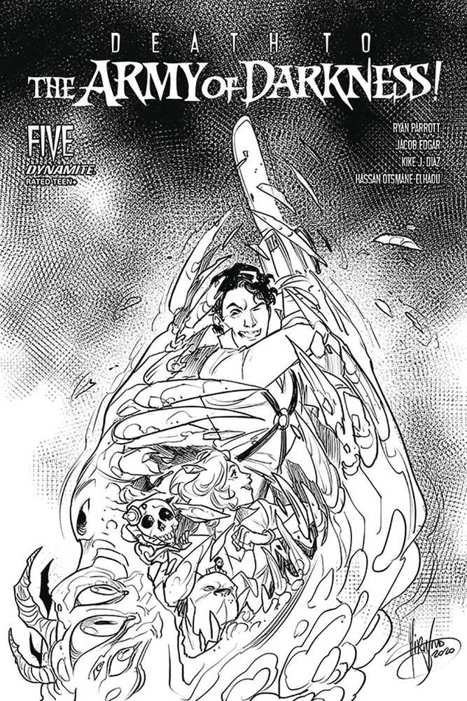 Death To Army Of Darkness #5 10 Copy Andolfo Black & White Variant Edition