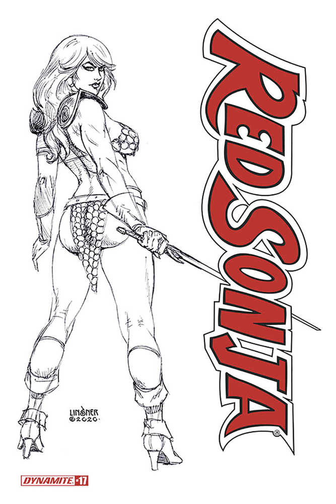 Red Sonja #17 20 Copy Linsner Black & White Variant Edition