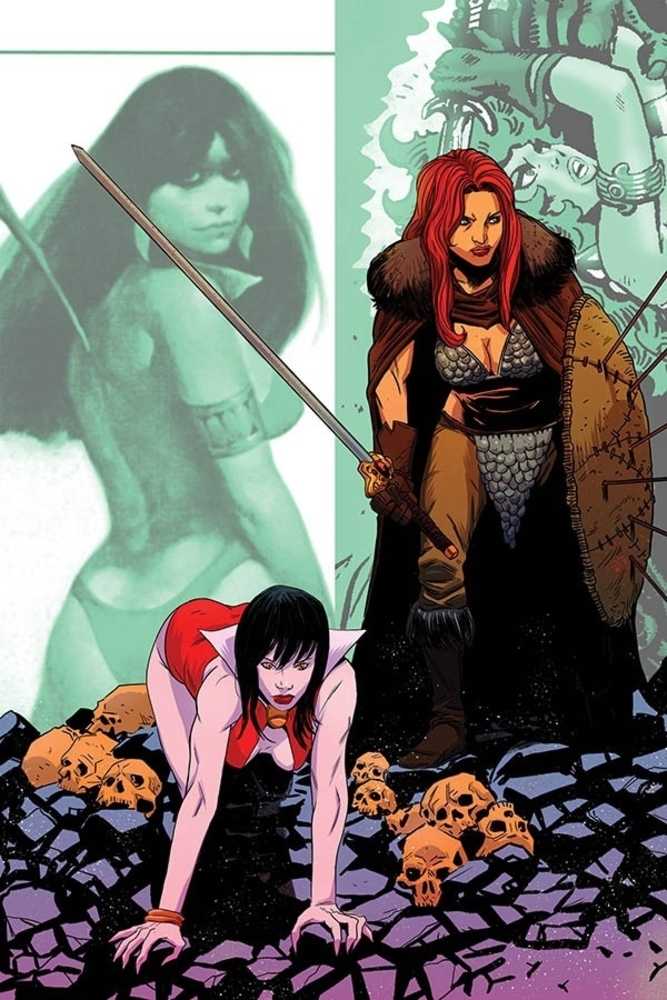 Vampirella Red Sonja #10 30 Copy Moss Full Art Variant Edition