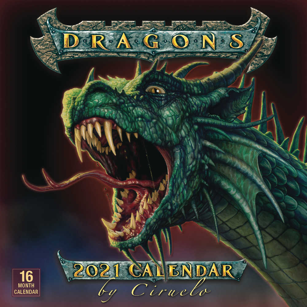 Dragons By Ciruelo 2021 Wall Calendar 
