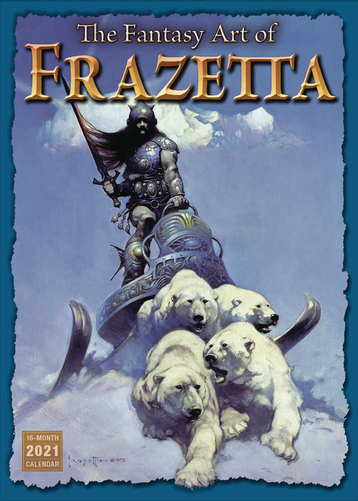 Fantasy Art Of Frazetta 2021 Wall Calendar (Mature) 