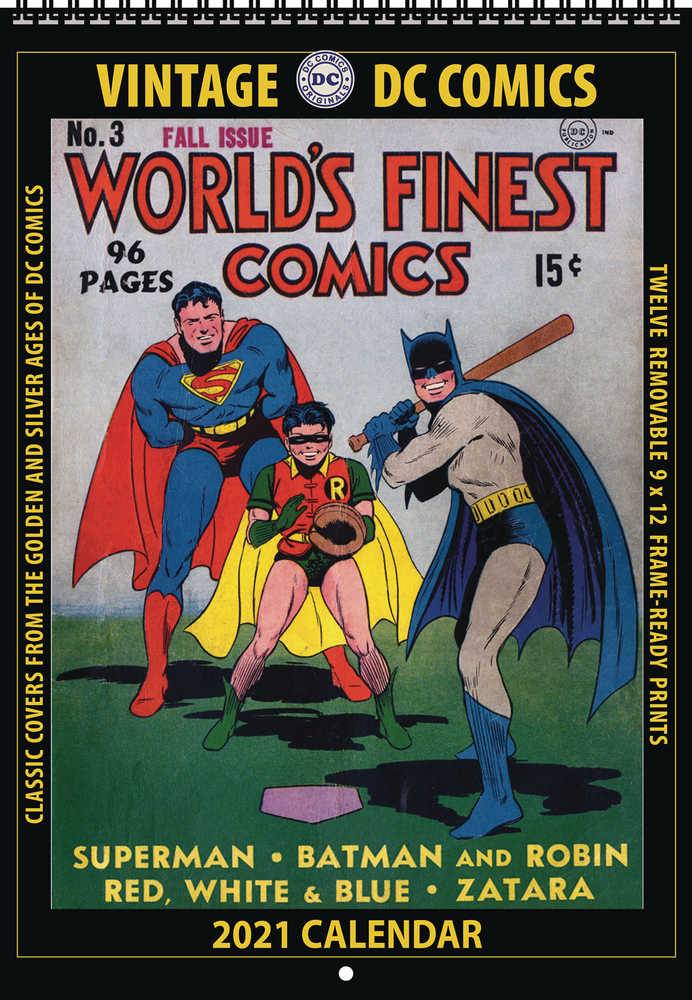 Vintage DC Comics 2021 Wall Calendar 
