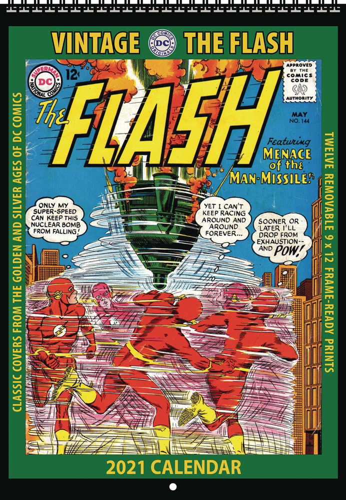 Vintage DC Comics Flash 2021 Wall Calendar 