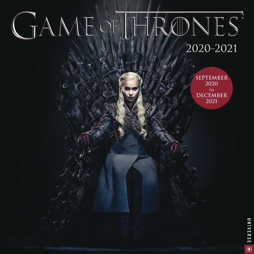 Game Of Thrones 2021 16 Month Wall Calendar 