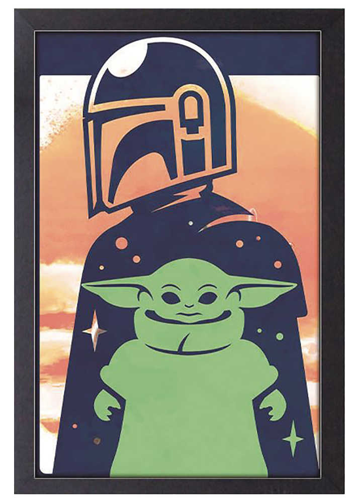 The Mandalorian The Child Vector 11 X17 Framed Print 