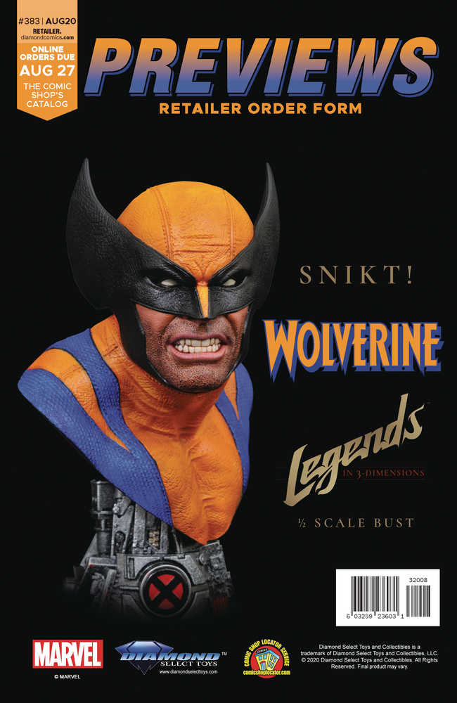 Previews #383 August 2020 Ret Ord Form Free Extras (Lim 1) (