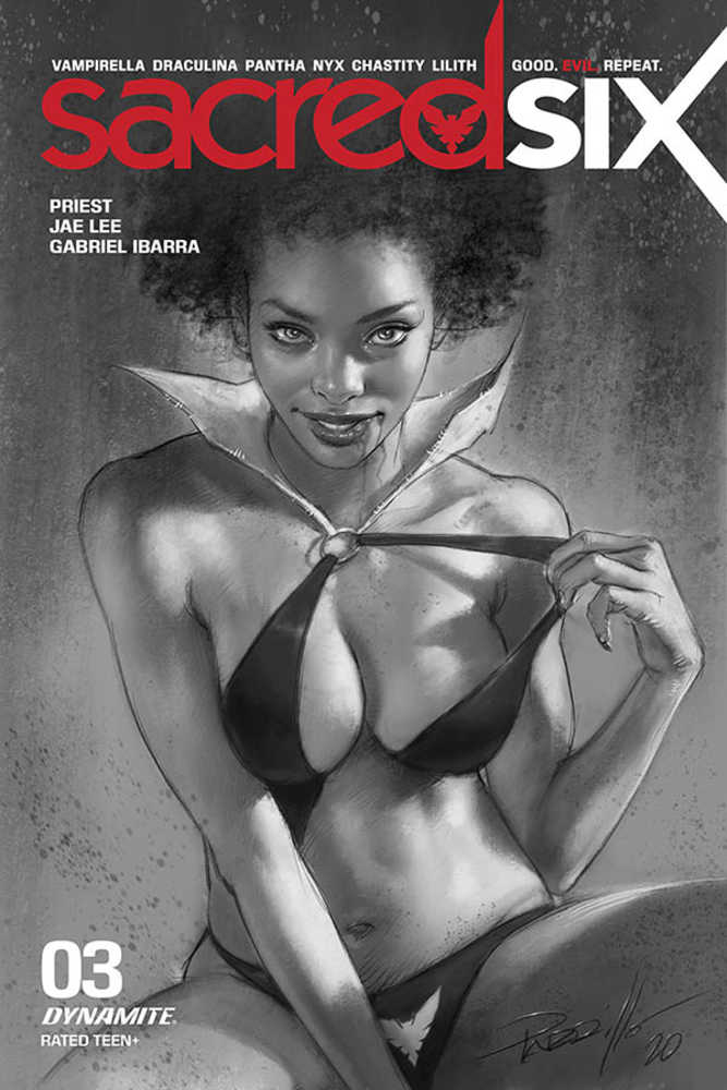 Sacred Six #3 25 Copy Parrillo Black & White Variant Edition