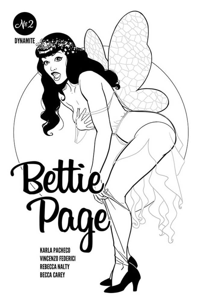 Bettie Page #2 10 Copy Kano Black & White Variant Edition