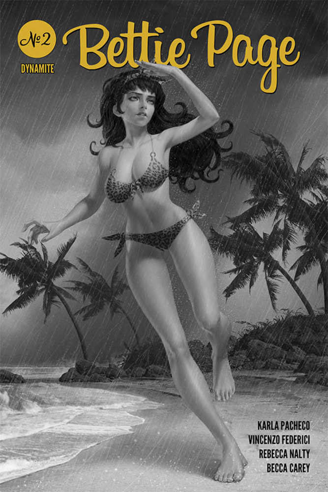 Bettie Page #2 25 Copy Yoon Black & White Variant Edition