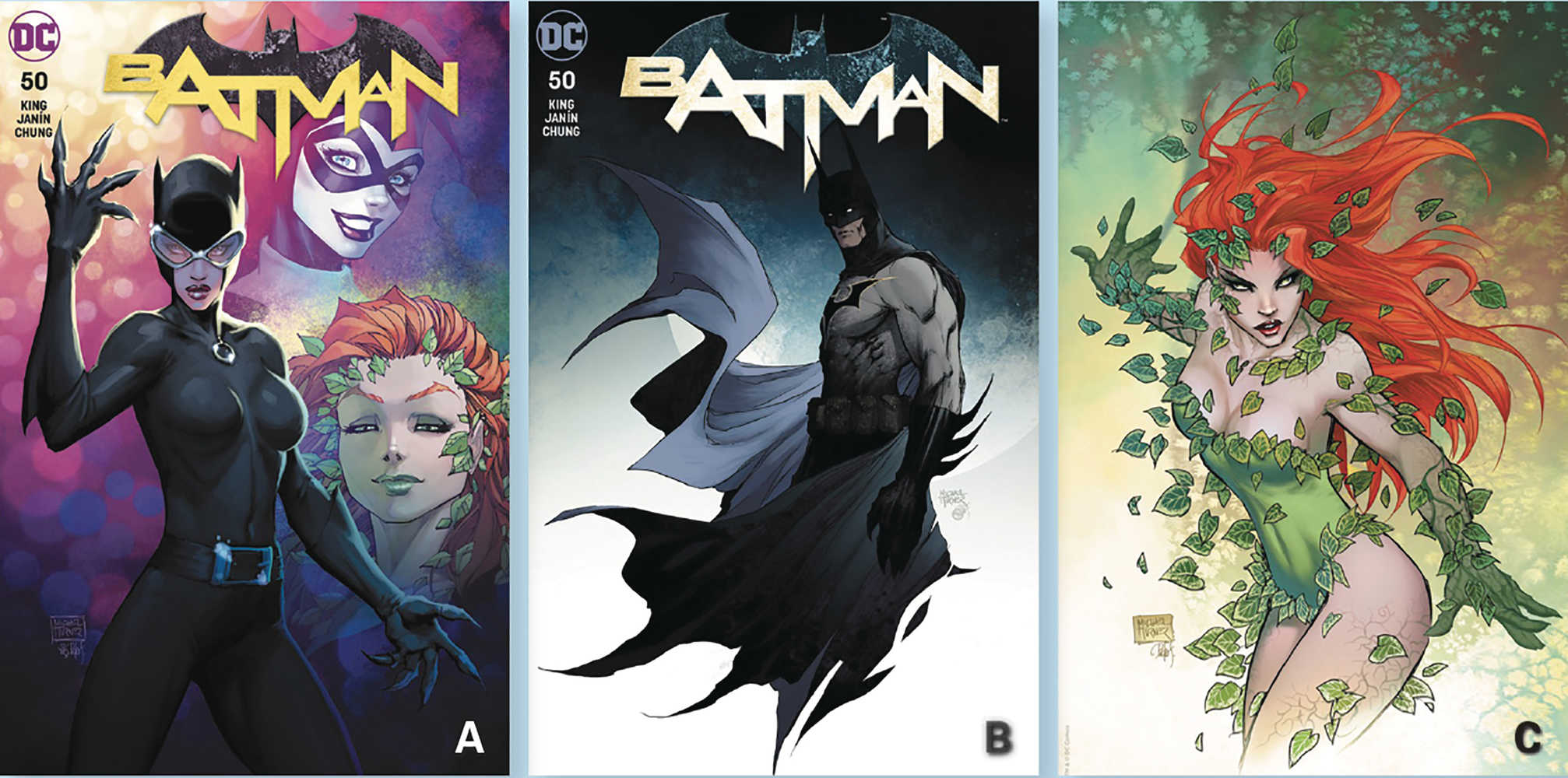 Batman #50 Michael Turner Cover A B & C Set