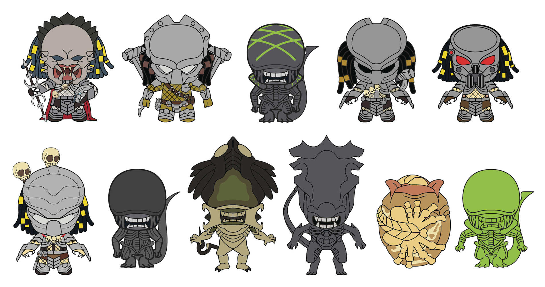 Aliens vs Predator 3 D Foam Bag Clips 24 Pc Blind Mystery Box Display 