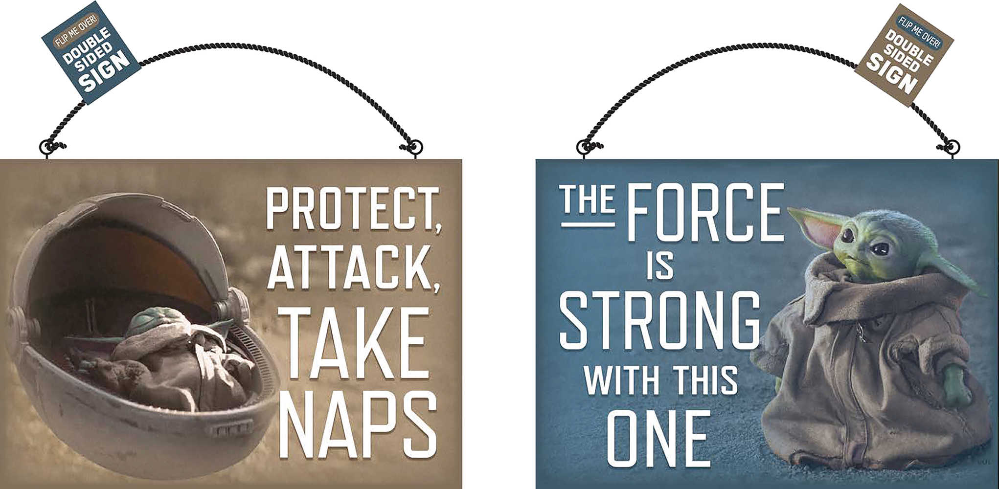 Star Wars The Mandalorian The Child Nap Two Sided Wood Sign