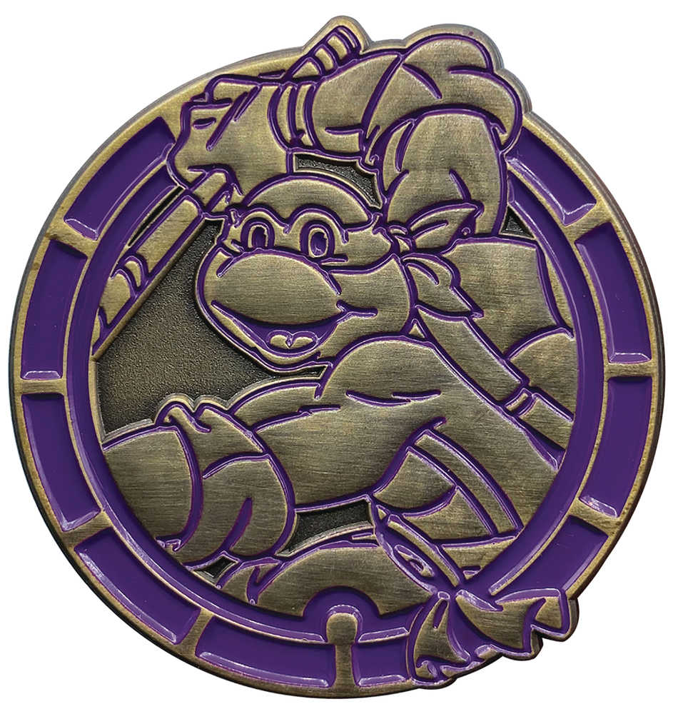 Teenage Mutant Ninja Turtles Donatello Antique Gold Numbered Pin 