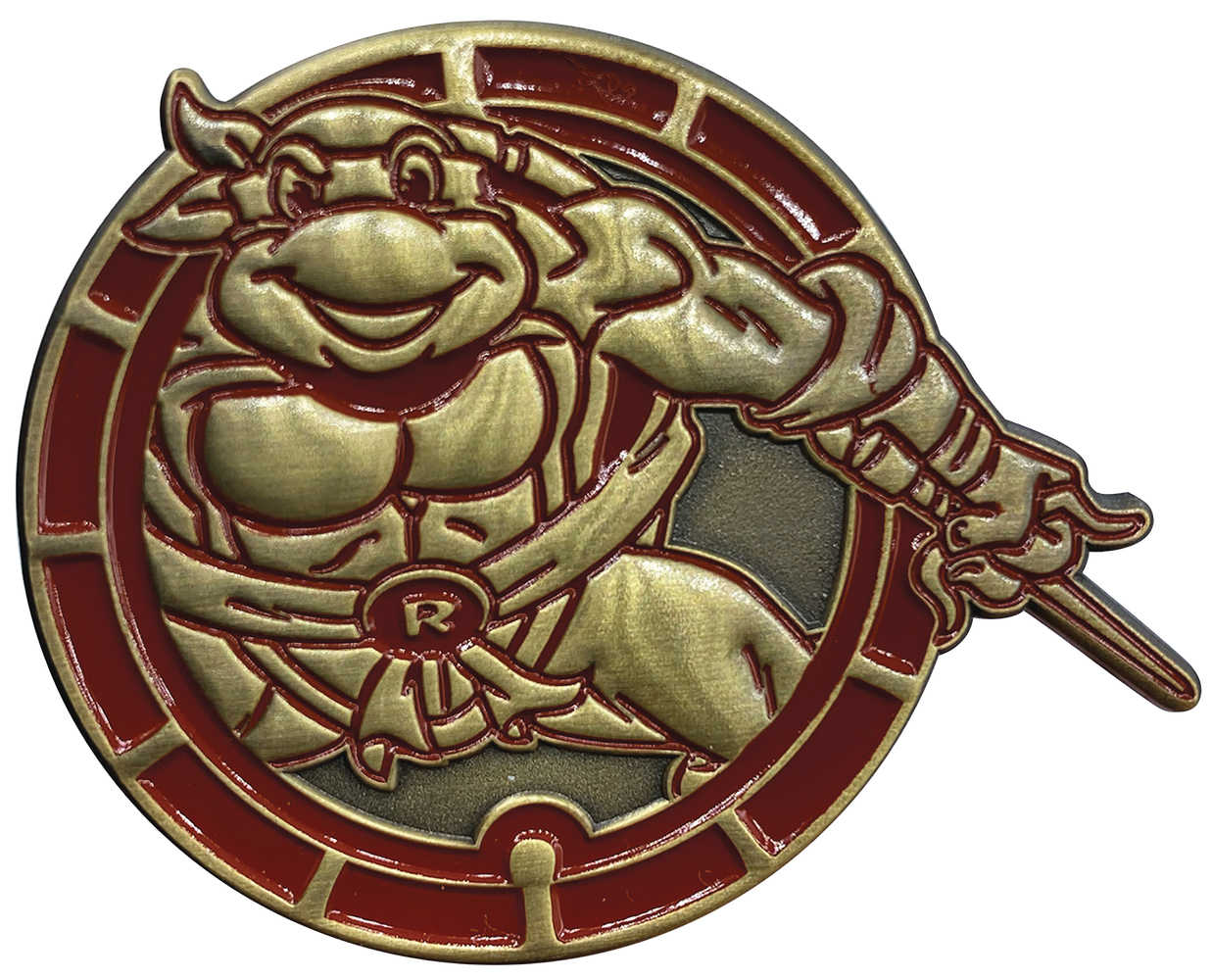 Teenage Mutant Ninja Turtles Raphael Antique Gold Numbered Pin 