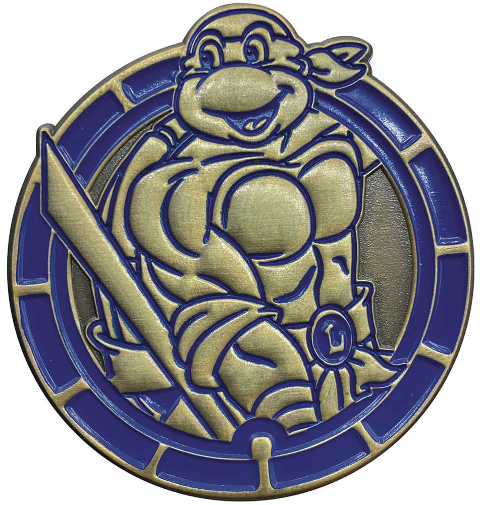 Teenage Mutant Ninja Turtles Leonardo Antique Gold Numbered Pin 