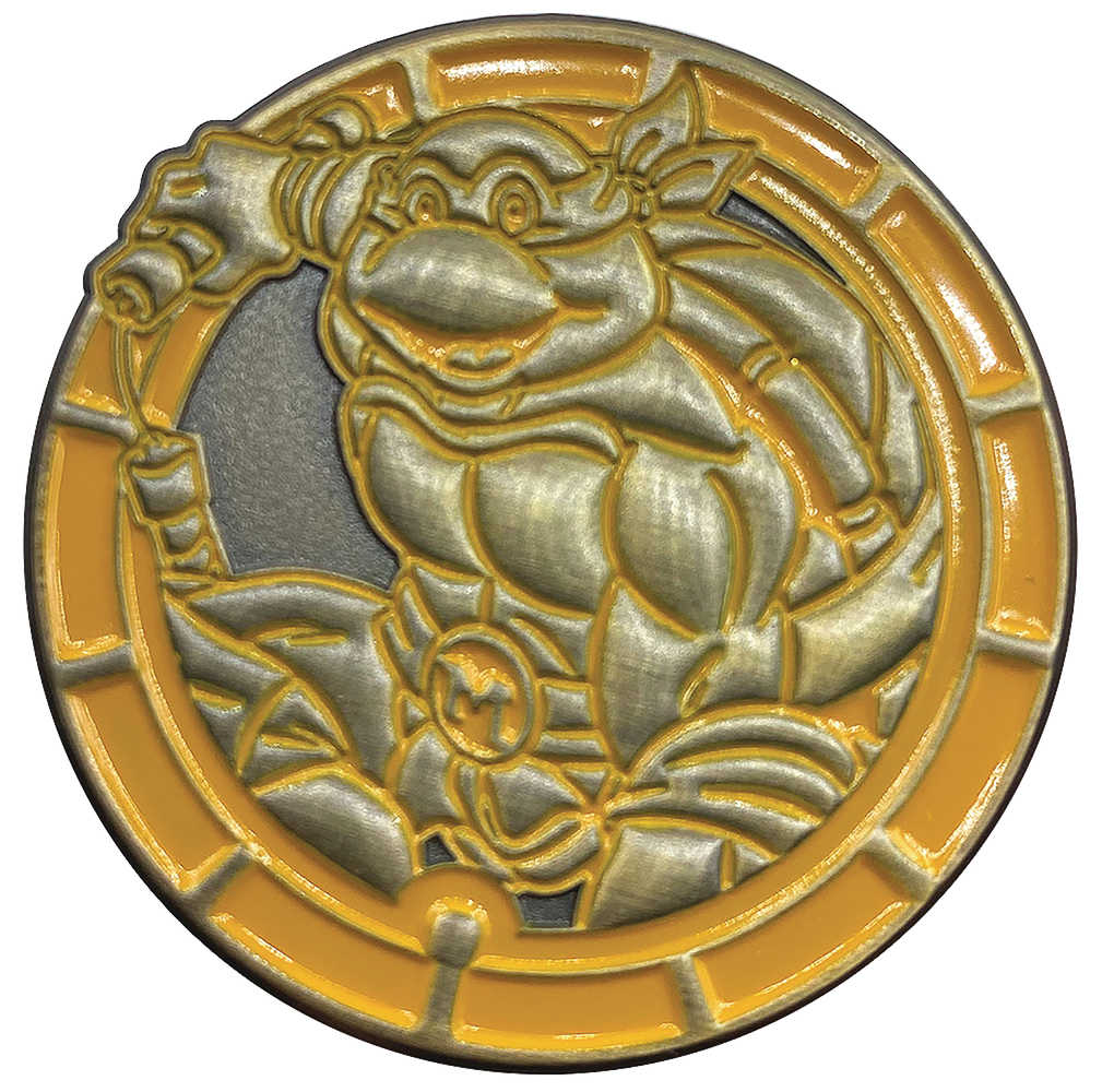 Teenage Mutant Ninja Turtles Michelangelo Antique Gold Numbered Pin 
