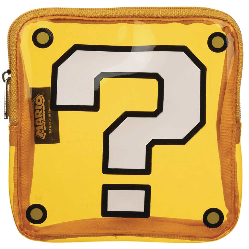 Super Mario Clear PVC Question Box Coin Purse 