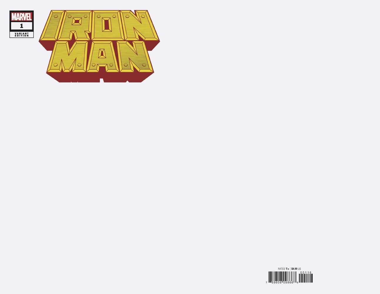 Iron Man #1 Blank Variant