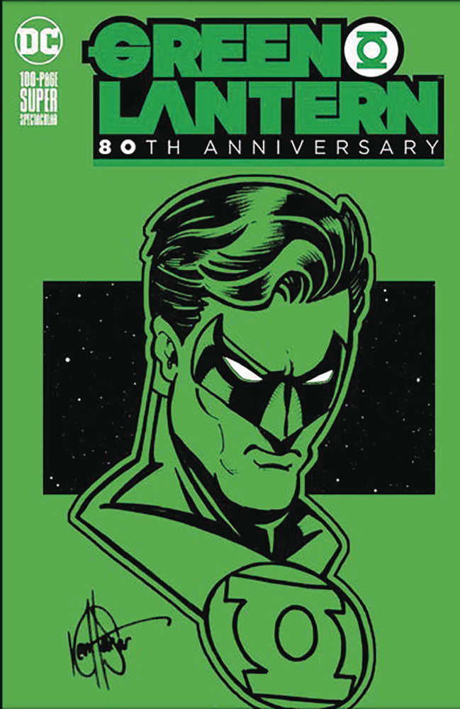 Green Lantern 80 Th Ann Green Blank Haeser Signed & Rmrk 