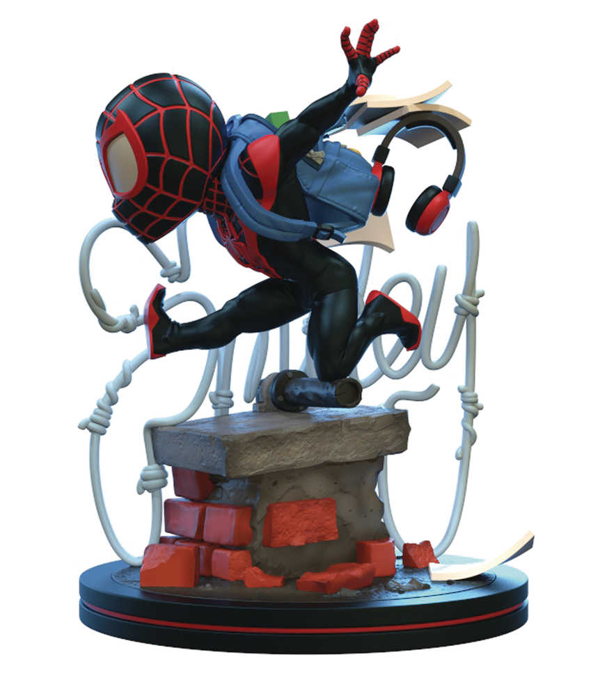 Marvel Spider-Man Miles Morales Q Figure Elite Diorama 