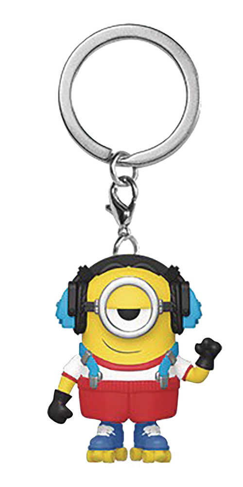 Pocket Pop Minions 2 Roller Skating Stuart Figure Keychain 