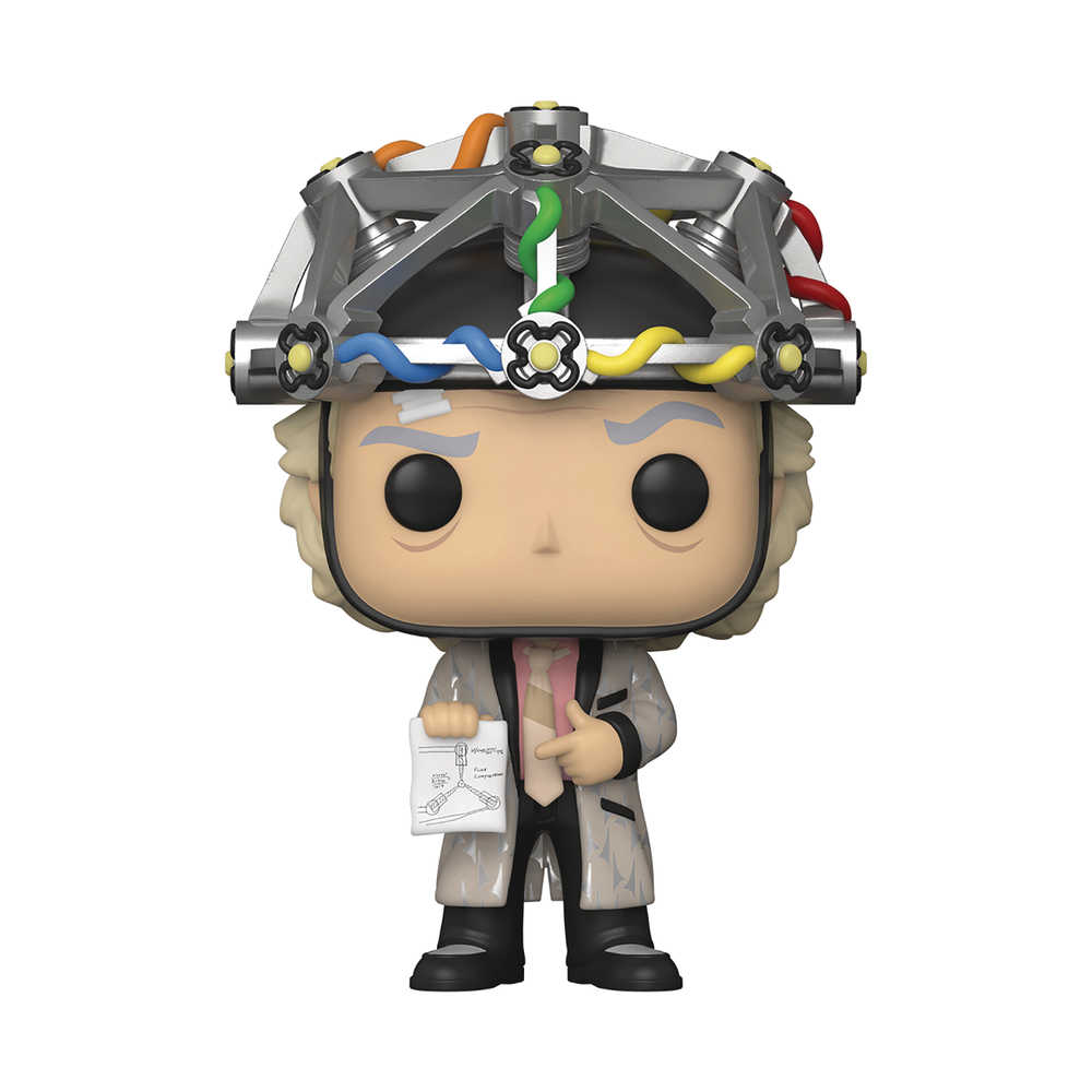 Pop Movie Bttf Doc with Helmet Vinyl Figure 