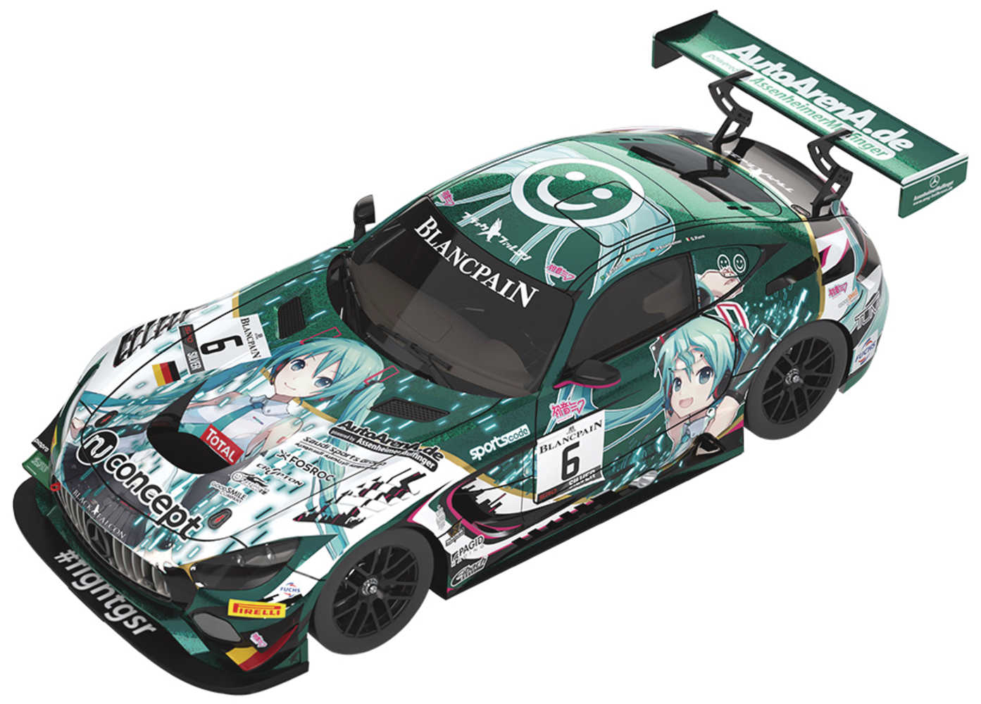 Hatsune Miku Mercedes Amg Team Black Falcon 1/64 Car 