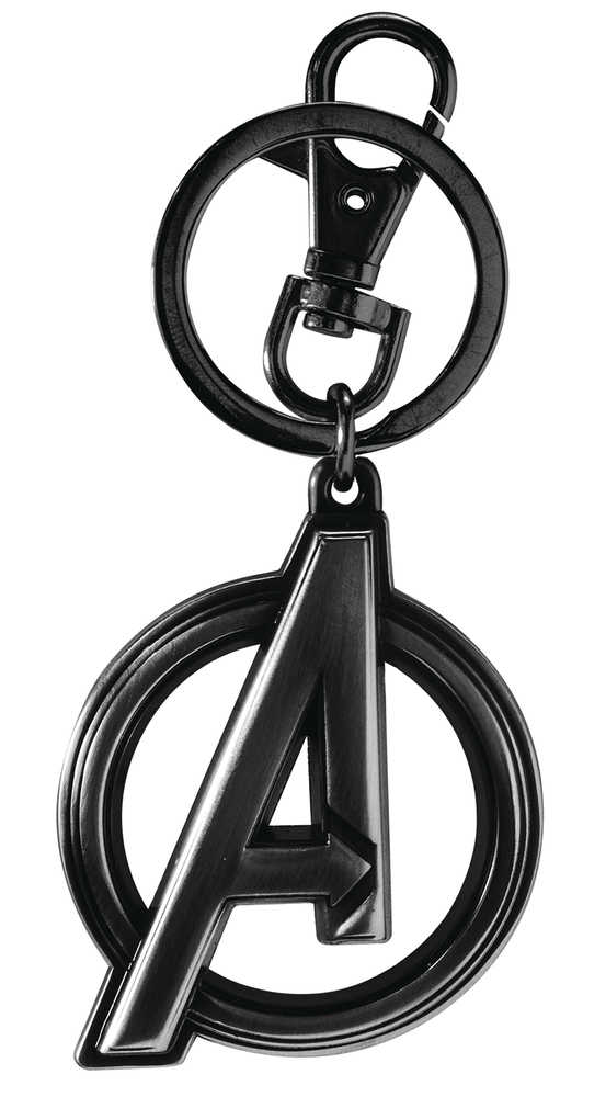 Black Widow Avengers Logo Pewter Key Ring 