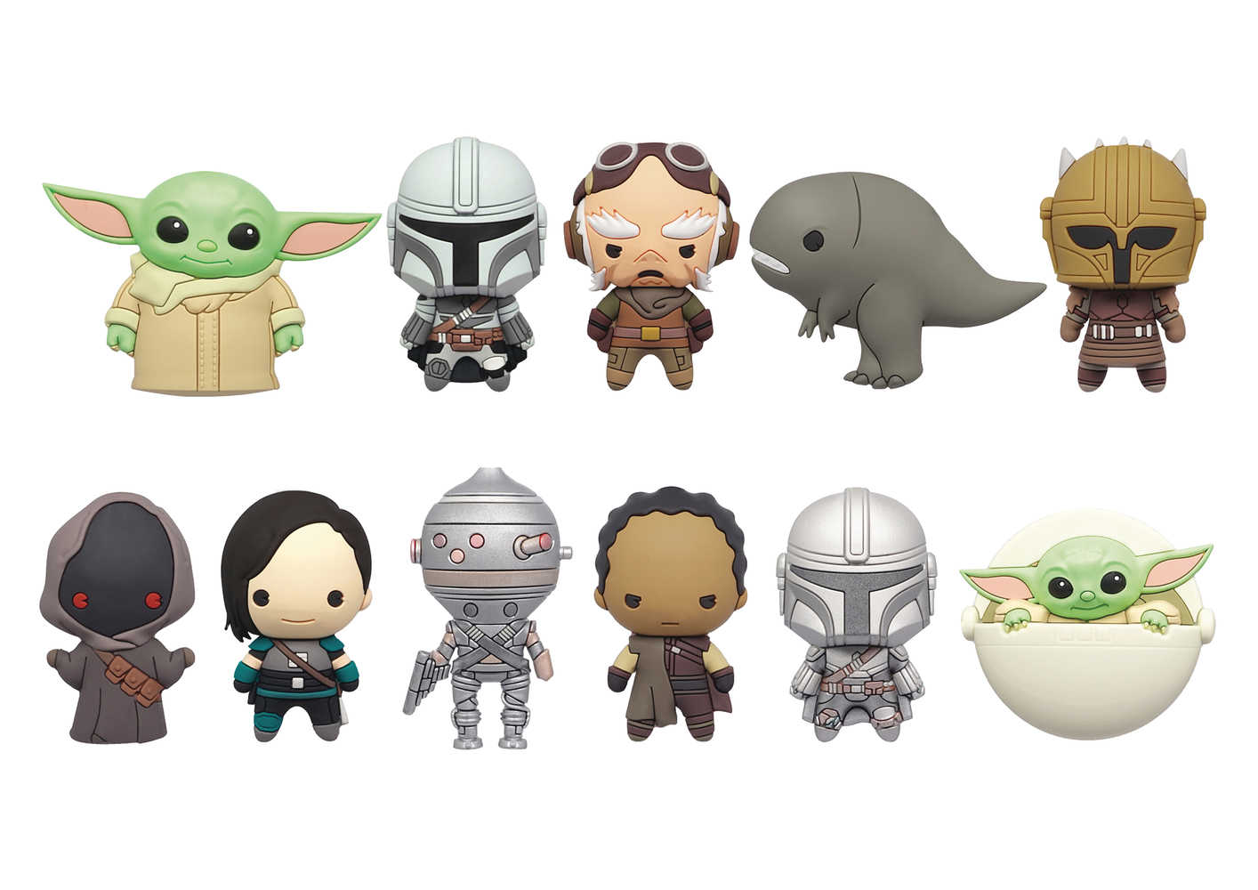 Star Wars Mandalorian 3 D Foam Bag Clip 24 Ct Blind Mystery Box Display 