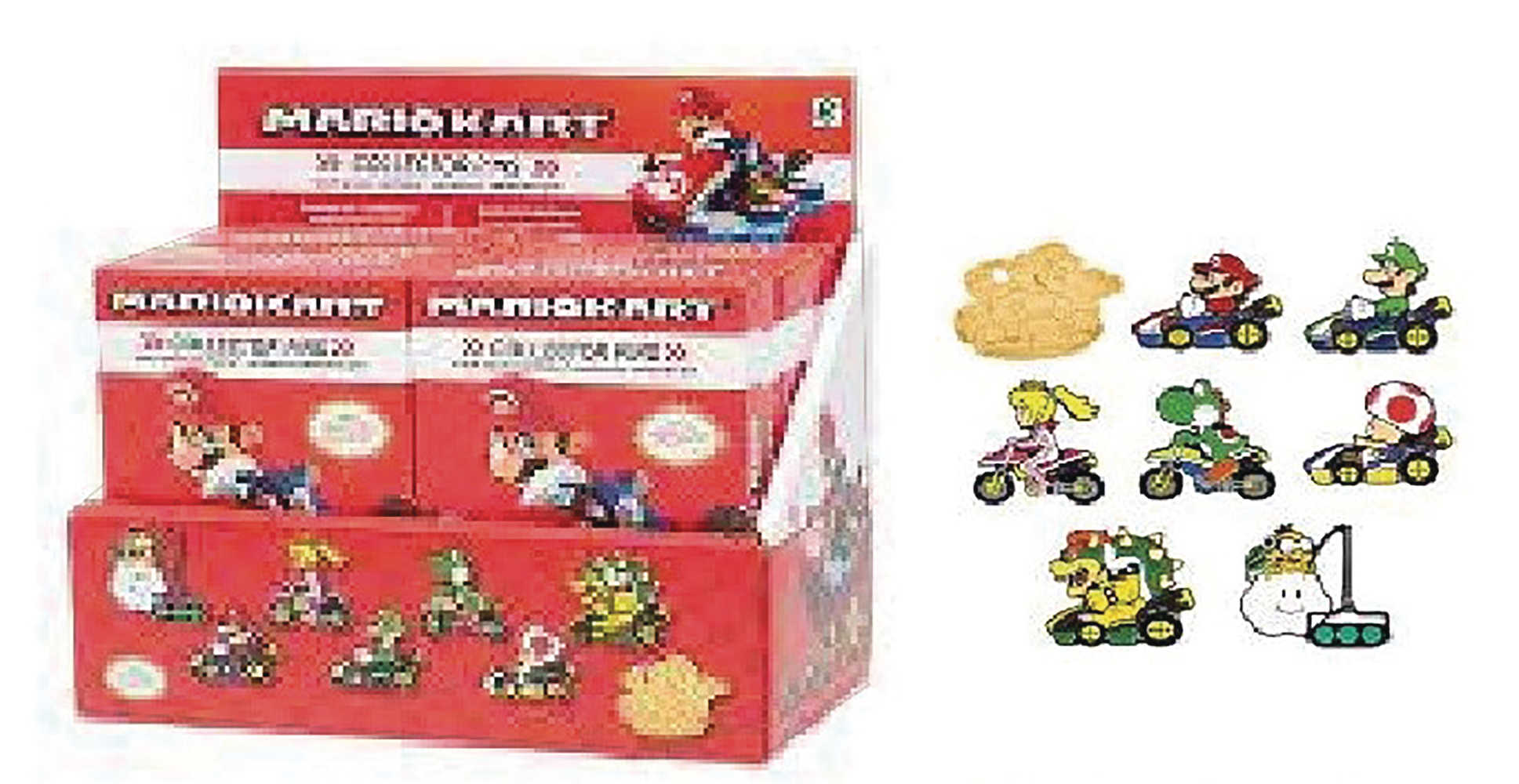 Mario Kart Collector Enamel Pin 24 Pc Bmb Assortment Ds 