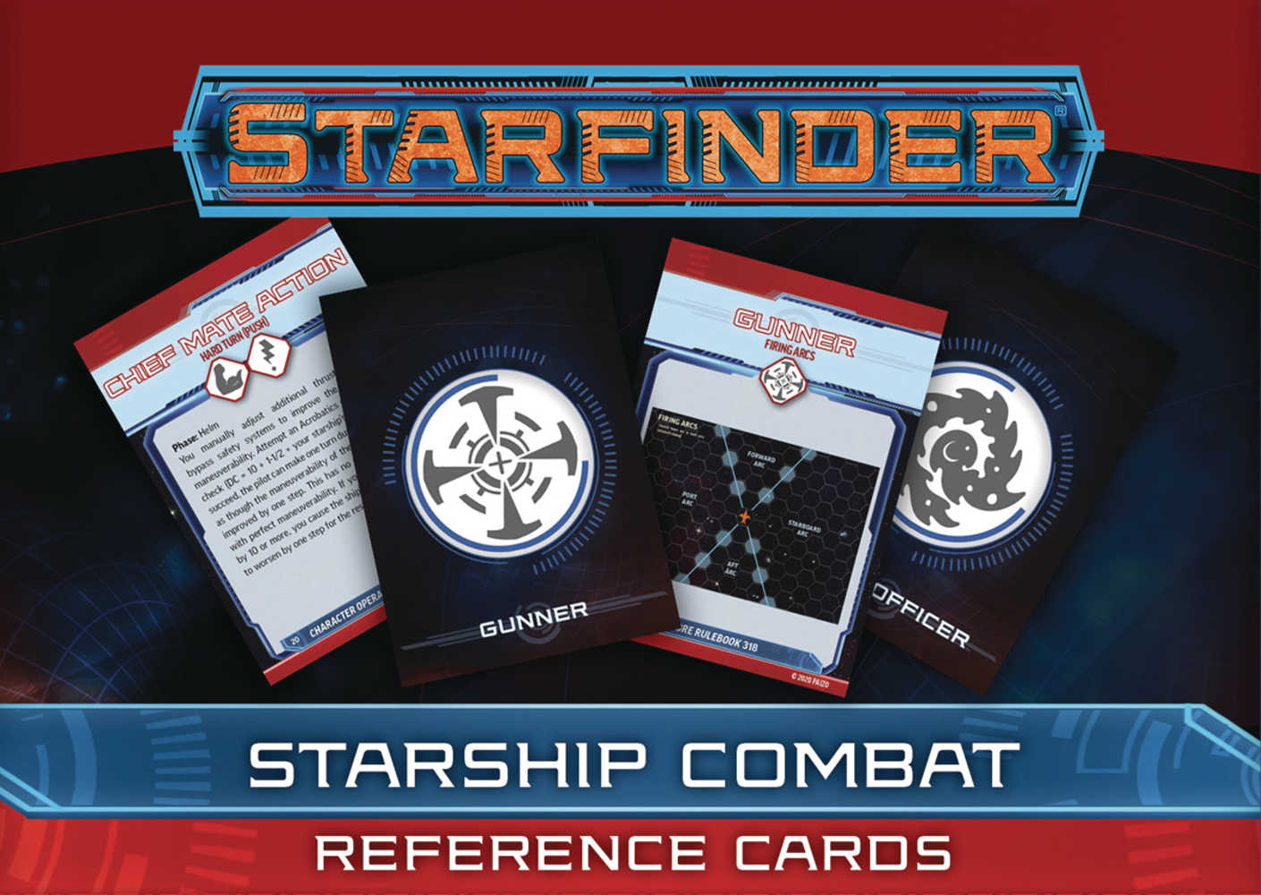 Starfinder Role Playing Game Starship Combat Reference Cards Deck