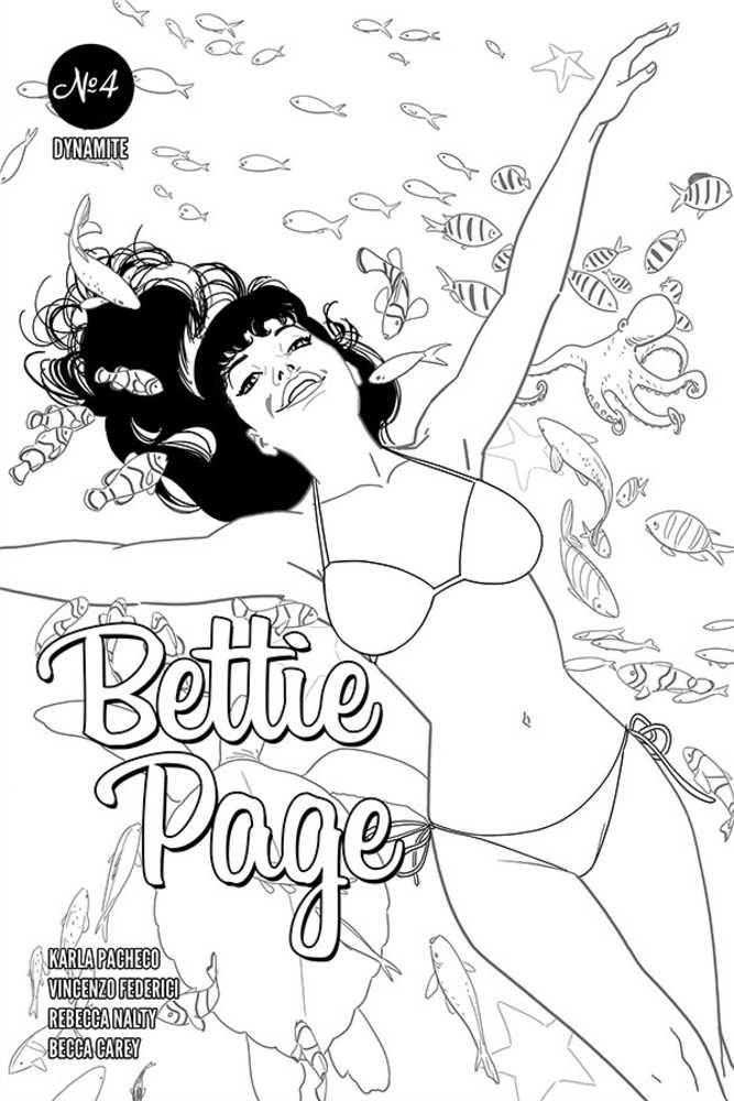 Bettie Page #4 10 Copy Kano Black & White Variant Edition