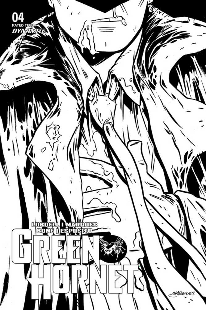 Green Hornet #4 10 Copy Marques Black & White Variant Edition