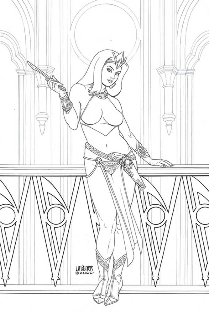 Dejah Thoris (2019) #9 40 Copy Linsner Black & White Full Art Variant Edition