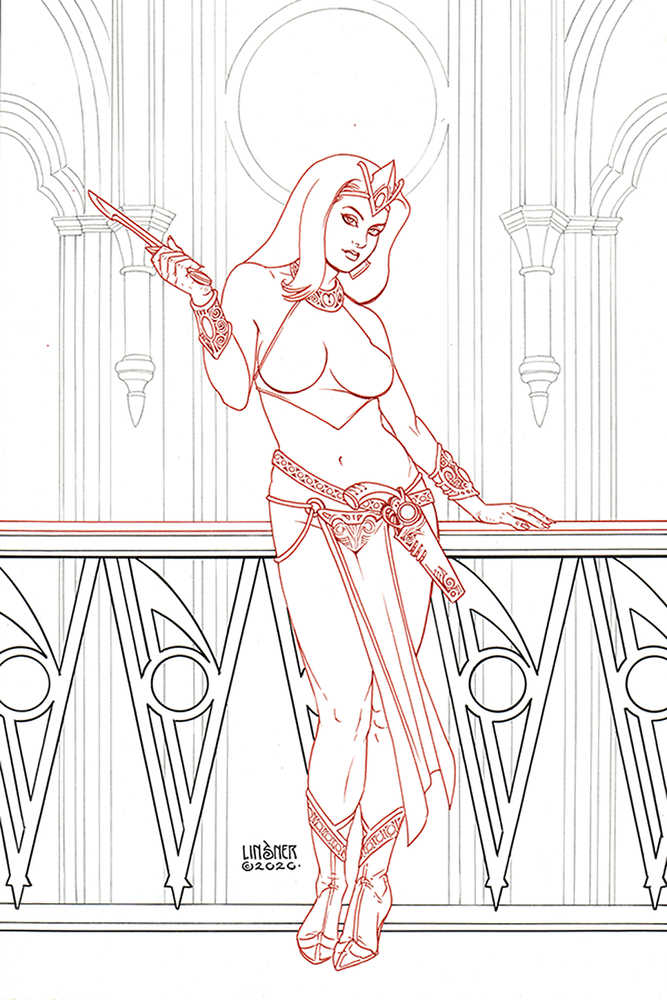 Dejah Thoris (2019) #9 Linsner Rare Limited Martian Red Cover