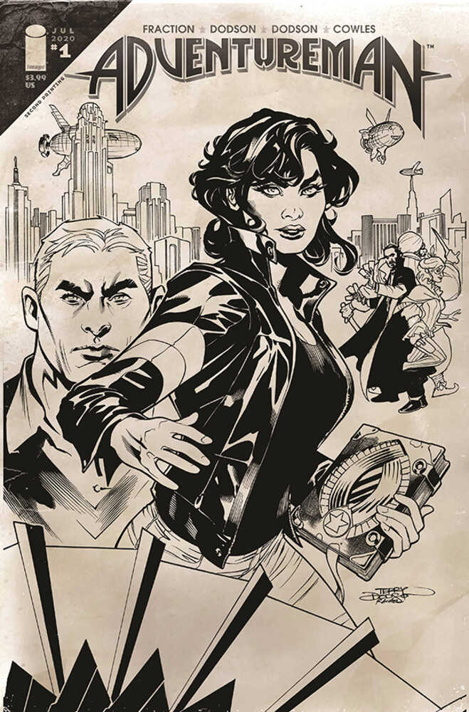 Adventureman #1 2 Nd Printing Variant Terry & Rachel Dodson Signed 