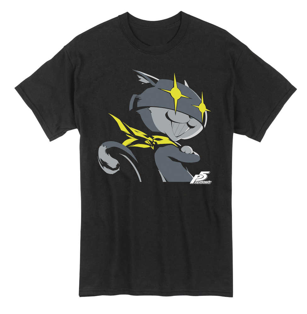 Persona 5 Morgana Blk T-Shirt LG 