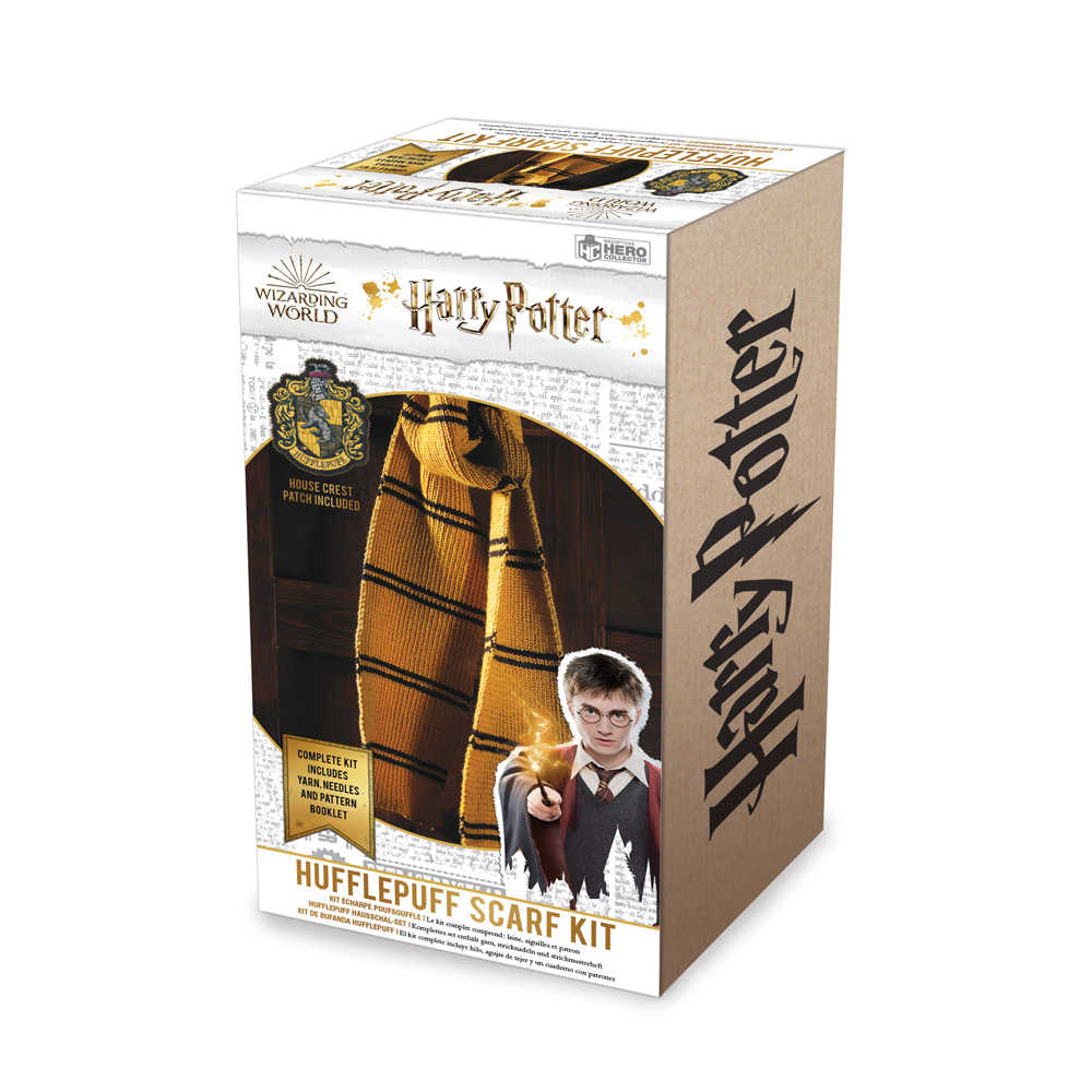 Hp Wizarding World Knit Kits Hufflepuff Scarf Kit 