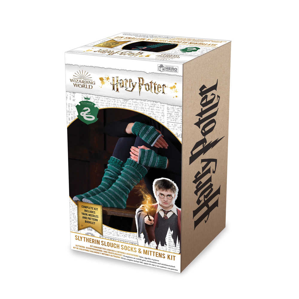Hp Knit Kits Slytherin Fingerless Mittens And Socks Kit 