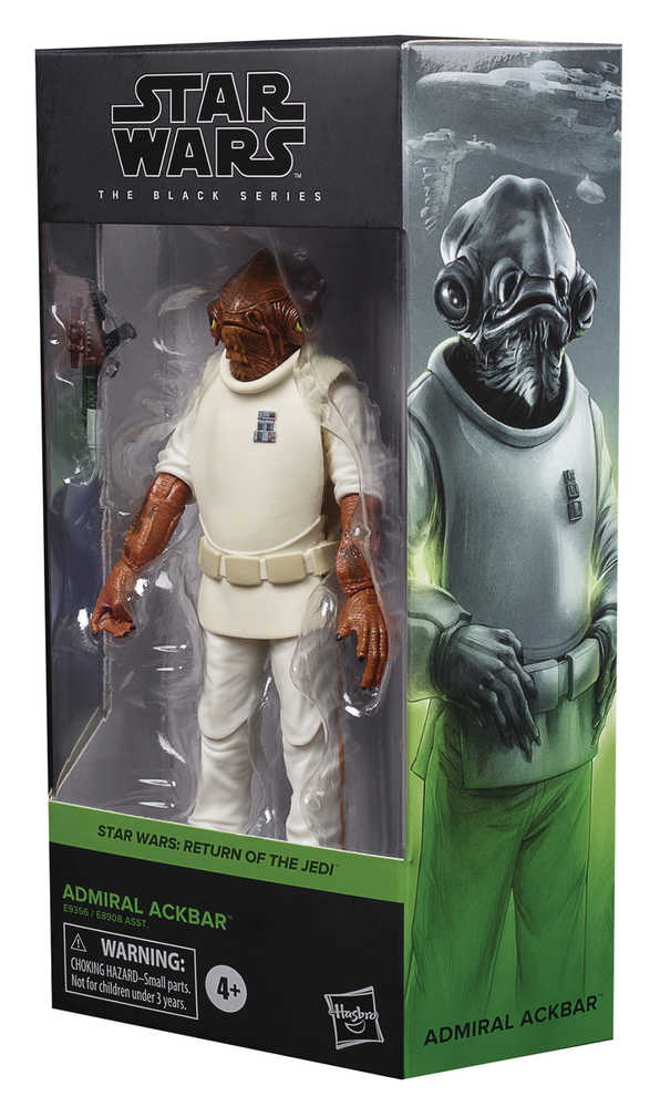 Star Wars Black E6 6 In Admiral Ackbar Action Figure Case  